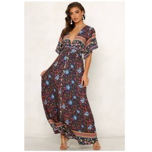 NWOT Montalvo maxi dress navy